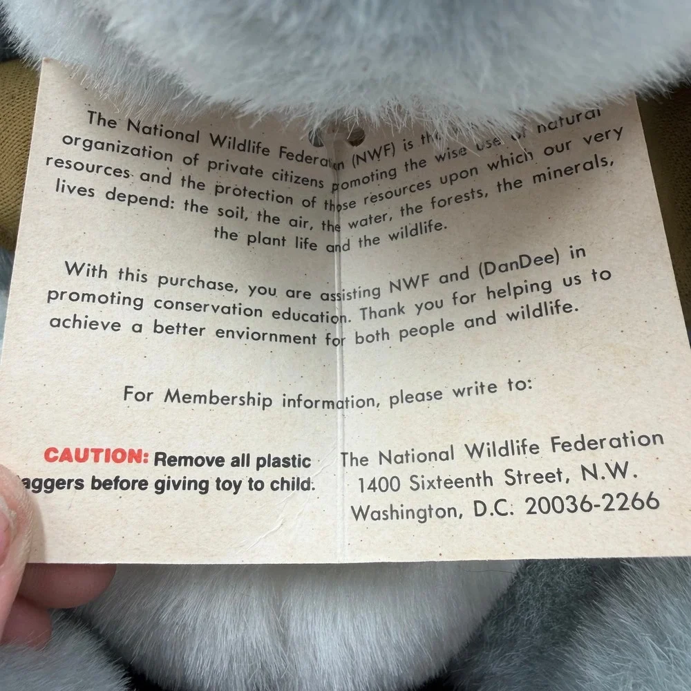 Vintage Dan Dee National Wildlife Federation Elephant Plush Safari Hat Shirt New
